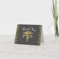 Physician Assistant PA Graduation Grey Gold
