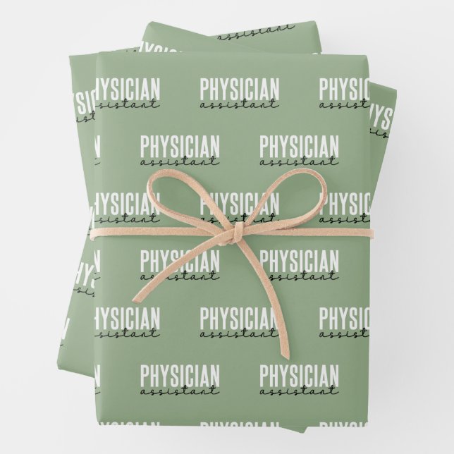 Physician Assistant PA Graduation Wrapping Paper Sheet (In situ)