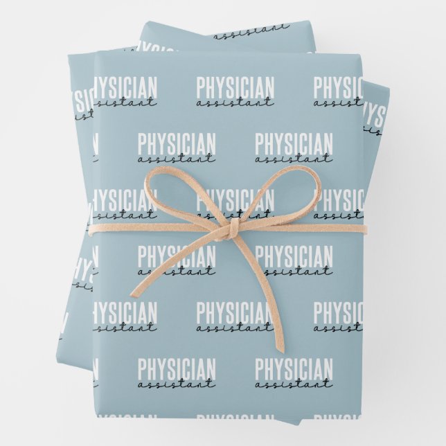 Physician Assistant PA Graduation Wrapping Paper Sheet (In situ)