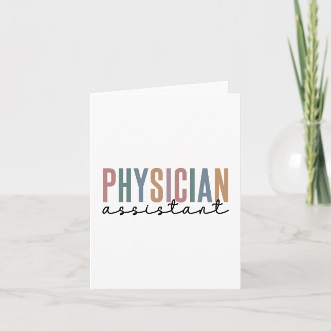 Physician Assistant Physician Associate PA School Card (Front)
