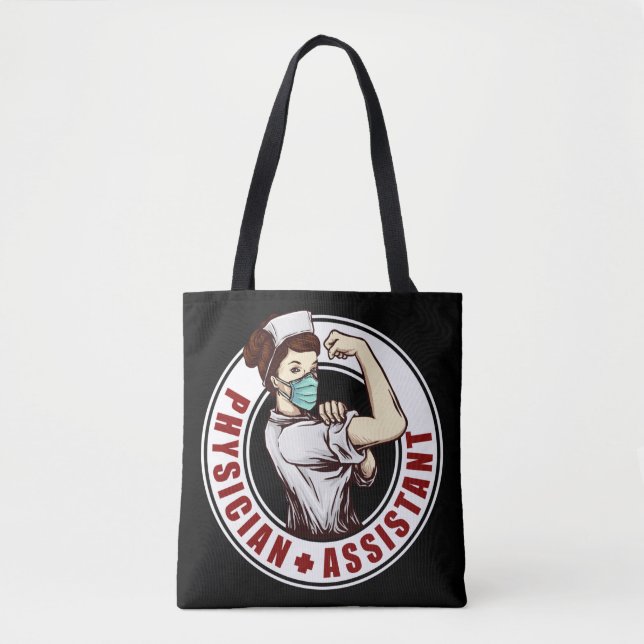 Physician Assistant Rosie The Riveter Tote Bag (Front)