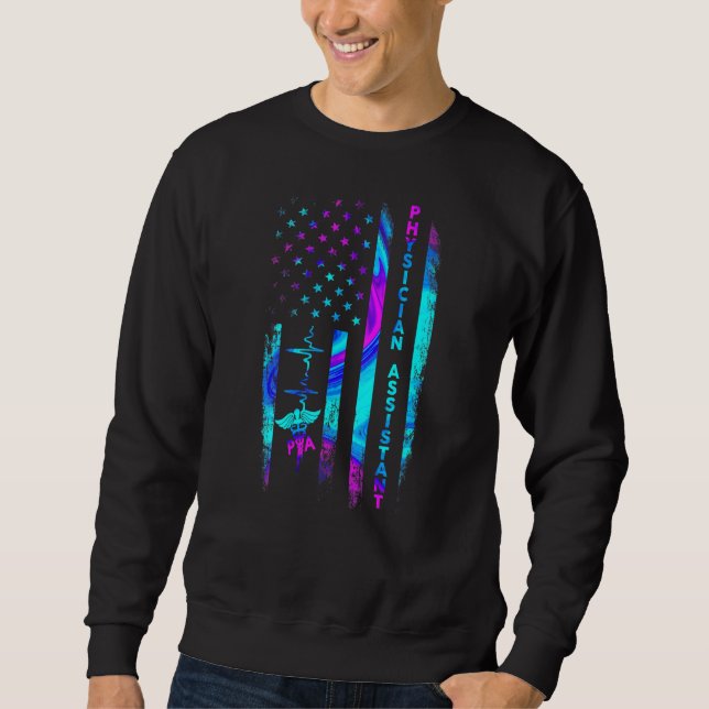 Physician Assistant Usa Flag Fourth Of July 4th Da Sweatshirt (Front)