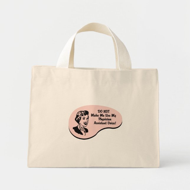 Physician Assistant Voice Mini Tote Bag (Front)