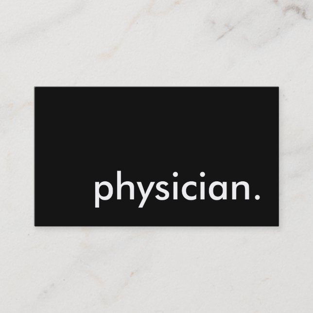 physician. business card (Front)