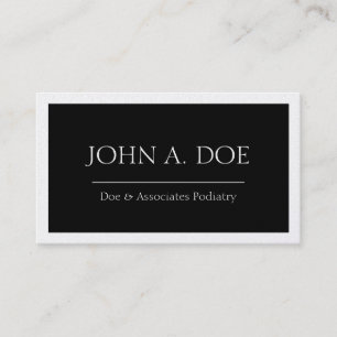 Physician Doctor MD Medical Black Banner Platinum Business Card