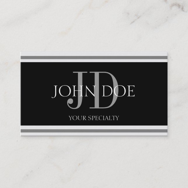 Physician Horizontal B/B Business Card (Front)