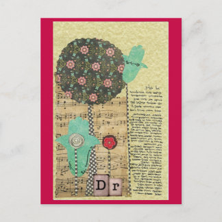Physician’s Prayer for Female, Hebrew Jewish Art Postcard
