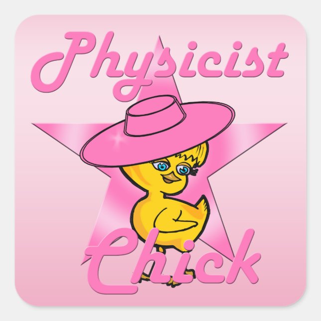 Physicist Chick #8 Square Sticker (Front)