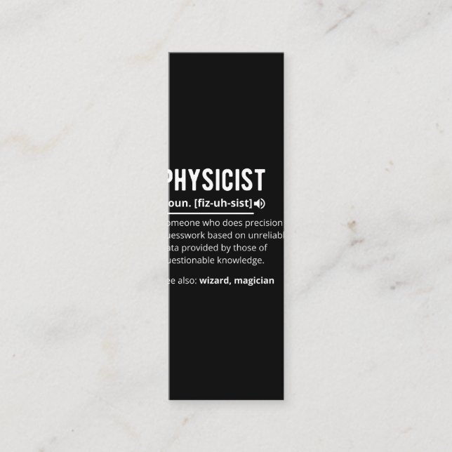physicist loyalty card (Front)
