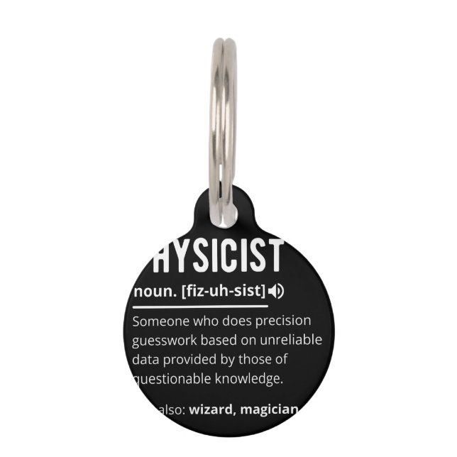 physicist pet tag (Front)