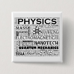 Physics 15 Cm Square Badge