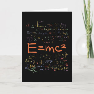 Physics and Math Formulas EMC2 Card