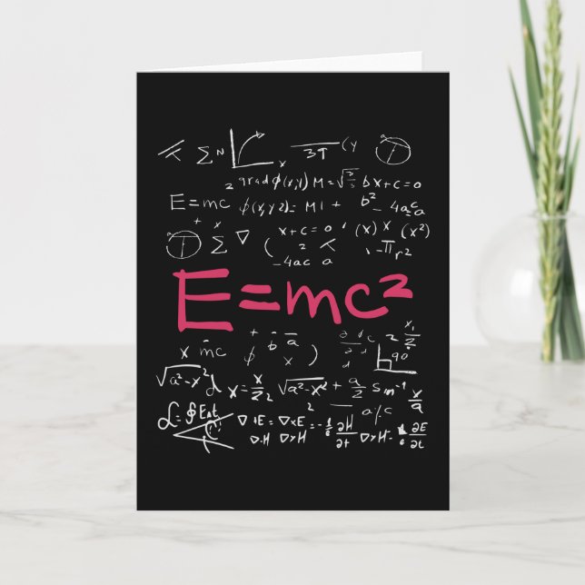 Physics and Math Formulas EMC2 Card (Front)
