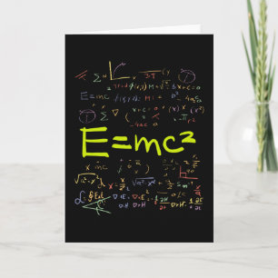Physics and Math Formulas EMC2 Card