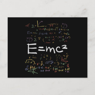 Physics and Math Formulas EMC2 Postcard