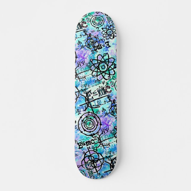 Physics and Math Symbols, Geek Skateboard (Front)