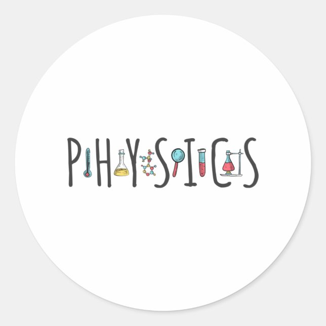 Physics Classic Round Sticker (Front)