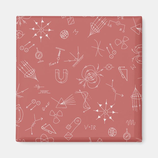 Physics diagram dusky pink  magnet (Front)