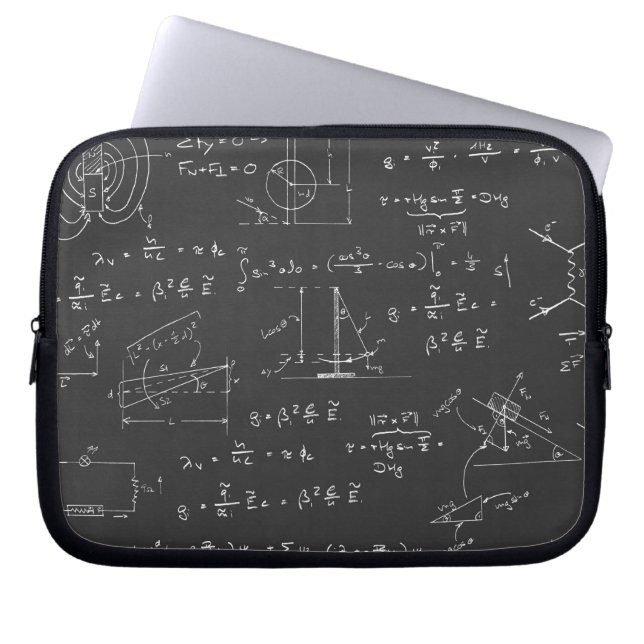 Physics diagrams and formulas laptop sleeve (Front)