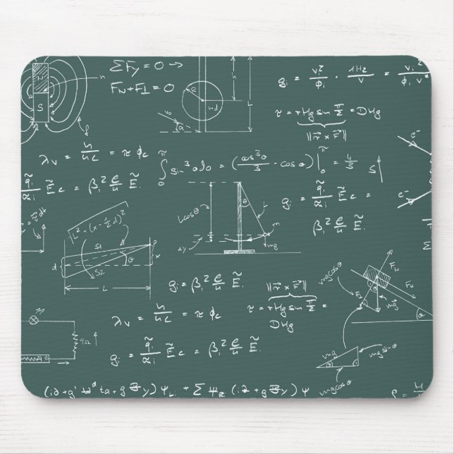 Physics diagrams and formulas mouse pad (Front)