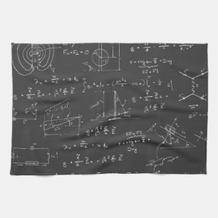 Physics diagrams and formulas tea towel