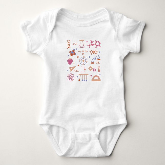 Physics elements baby bodysuit (Front)