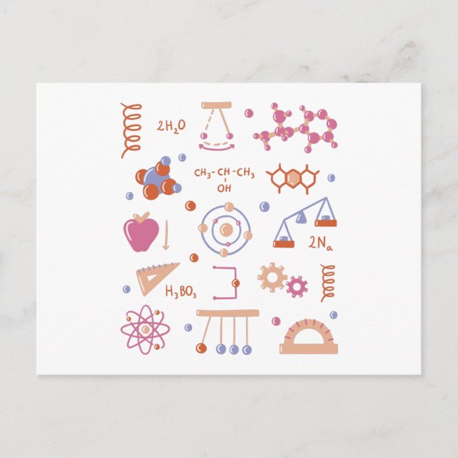 Physics elements postcard (Front)