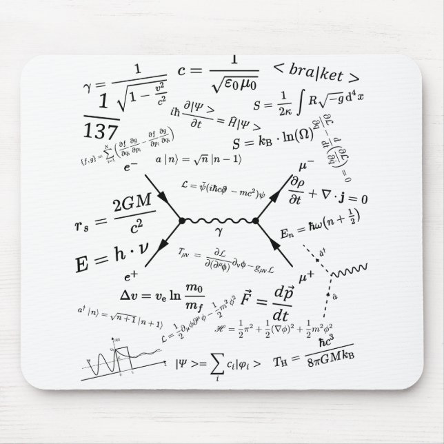 Physics equations and formulas mouse pad (Front)