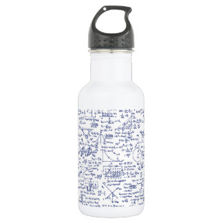 Physics Equations in Blue Pen // 532 Ml Water Bottle