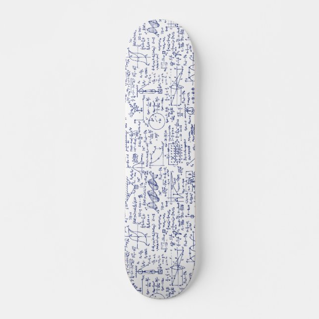 Physics Equations in Blue Pen // Skateboard (Front)