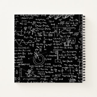 Physics Equations on Black // Notebook