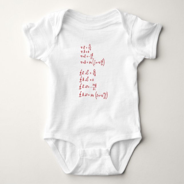 Physics Formula Baby Bodysuit (Front)