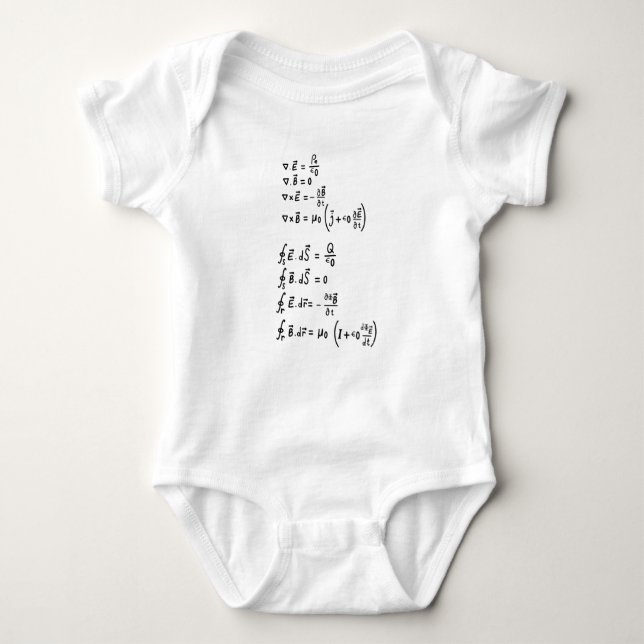 Physics Formula Baby Bodysuit (Front)