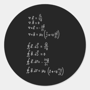 Physics Formula Classic Round Sticker