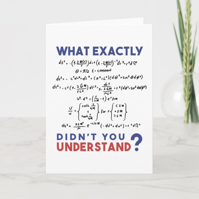 Physics formula Joke Card (Front)