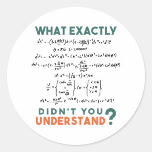 Physics formula Joke Classic Round Sticker