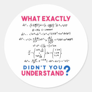 Physics formula Joke Classic Round Sticker