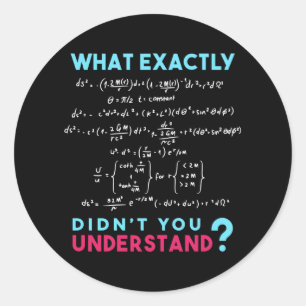 Physics formula Joke funny Math Classic Round Sticker
