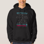 Physics formula Joke funny Math Hoodie<br><div class="desc">Cool and funny physics design. A must for every physicist,  physics student,  physics teacher and physics lover. Great gift idea for Physics Nerds and Physics Geeks. What exactly didn't you understand?</div>