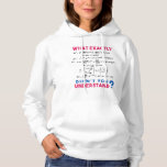 Physics formula Joke Hoodie<br><div class="desc">Cool and funny physics design with the quote "What exactly didn't you understand". A must for every physicist, physics student, physics teacher, physics lover, Physics Nerds and Physics Geeks.</div>