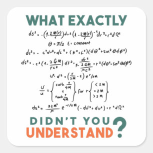 Physics formula Joke Square Sticker