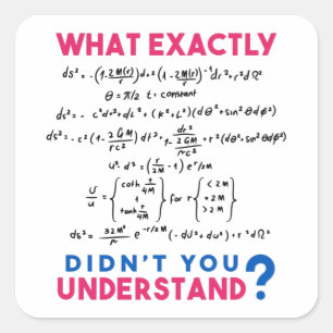 Physics formula Joke Square Sticker