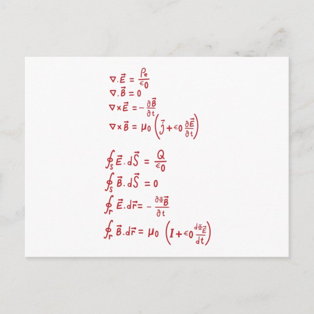 Physics Formula Postcard (Front)