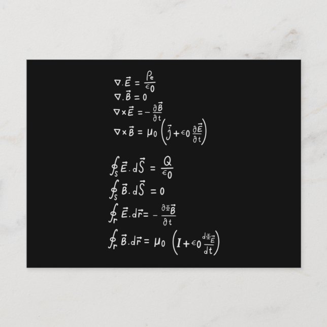 Physics Formula Postcard (Front)