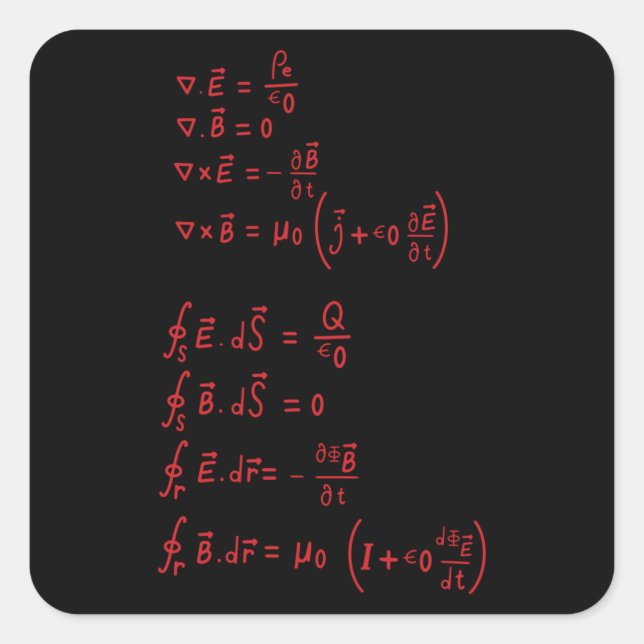 Physics Formula Square Sticker (Front)