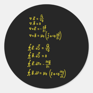 Physics Formula Square Sticker Invitation