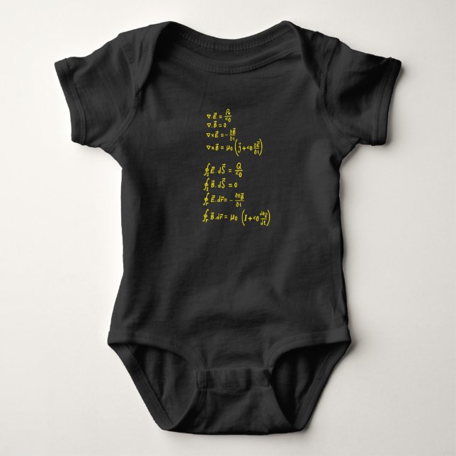 Physics Formula Square Sticker Invitation Baby Bodysuit (Front)
