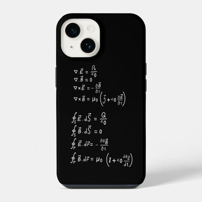Physics Formula Square Sticker Invitation iPhone Case (Back)