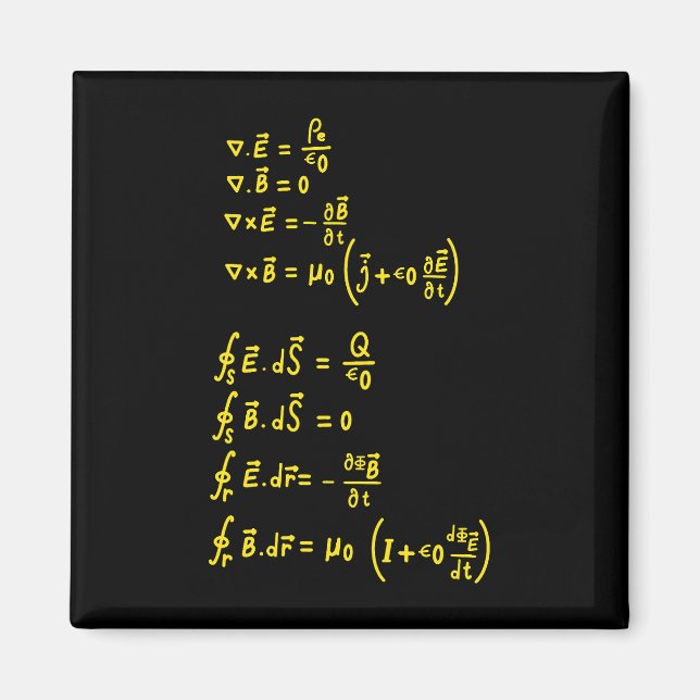 Physics Formula Square Sticker Invitation Magnet (Front)