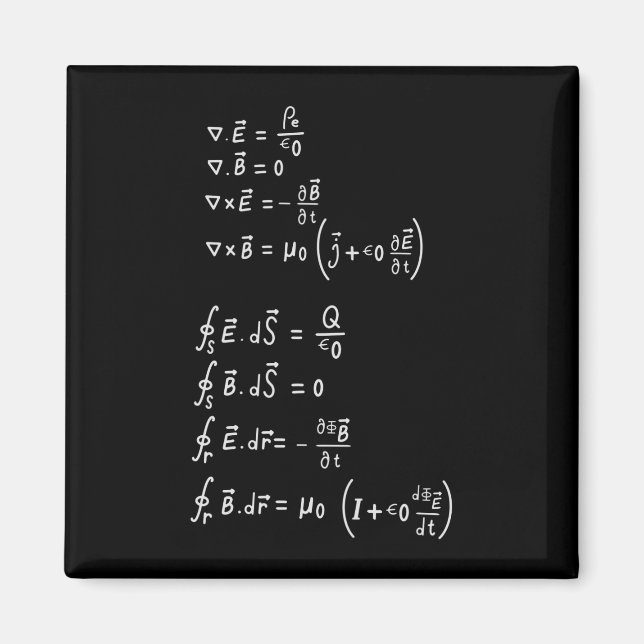 Physics Formula Square Sticker Invitation Magnet (Front)
